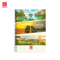 Buku Catatan Spiral Hong Ha Landscape 200 Halaman Hardcover A4 Kertas Halus Cerah 05 Buku Per Paket Cetak Digital Promosi Vietnam