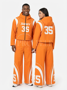 Men's Streetwear Cotton Breathable Print Windbreaker Sports Tracksuit Hooded Zip-Up Jacket <b>Pants</b> Fleece Customizable Sweat <b>Suit</b> - Product Image 5