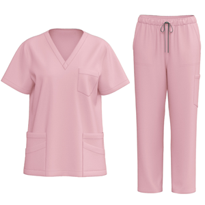 Ensemble d'uniformes médicaux à col montant personnalisé avec logo, détection d'aiguilles, mélange 72% polyester - Product Image 3