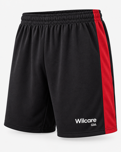 Shorts de sport bordeaux avec panneau latéral noir, respirants, pour équipe, shorts de sport pour homme Wilcare - Product Image 4