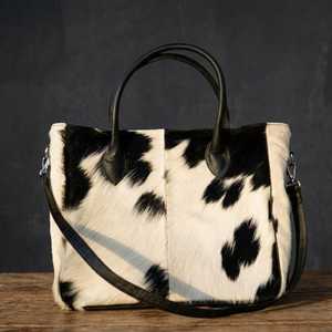 Sac fourre-tout en cuir véritable fait main de haute qualité avec broderie, couleur unie, fermeture éclair, grand sac à main LHTB-0053 - Product Image 1