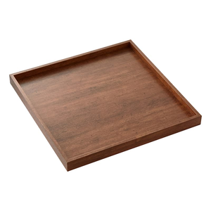 Modern Polished Wooden Service <b>Tray</b> <b>Handle</b> Square Shape Durable Eco-Friendly Dishwasher Safe - Product Image 4