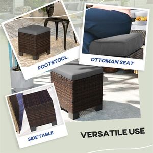 2 Pouf da Esterno in Vimini per Arredamento da Giardino - Product Image 6