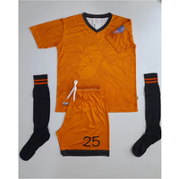 Ensemble uniforme de football sublimé pour homme en maille polyester 140 grammes, maillot et short imprimés, tenue d'équipe