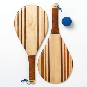 Ensemble de raquettes de Frescobol en bois en gros – Kit durable de raquettes de tennis de plage pour jeux en extérieur sur pelouse et cour avec sac – Raquette en bois - Product Image 2