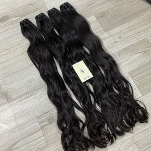 Vente chaude Naturel Noir Brut Ondulé Curl Genius Trame Bundle De Cheveux Doux Vietnamien Extensions De Cheveux Humains - Product Image 3