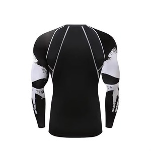 เสื้อแรชการ์ดแขนยาวสำหรับผู้ชาย ผลิตอย่างมืออาชีพ ทุกขนาด ราคาขายส่ง ป้องกันรังสียูวี UPF50 ผ้ายืดสแปนเด็กซ์/ไนลอน 160 กรัม ระบายอากาศได้ดี แห้งเร็ว - Product Image 3