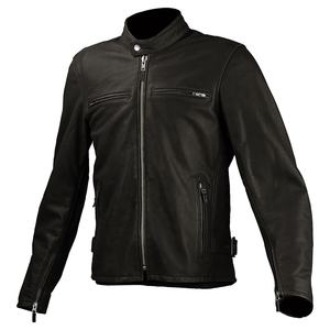 Veste en cuir de motard élégante pour hommes Veste d'équitation durable approuvée CE avec coussin protégé pour une utilisation en moto en été et en hiver - Product Image 1