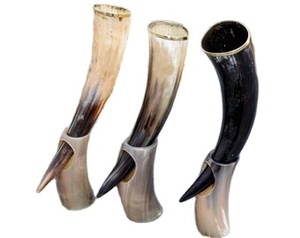 Cuerno Vikingo Tradicional para Beber, Natural, con Soporte de Cuerno, para Festivales, Club, Bar, Copa de Vino, Precio al por Mayor - Product Image 3