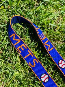 Correa de bolso con cuentas de los New York Mets, hecha a mano, bolso transparente, bandolera, para el hombro, aprobada para estadios, para el día del partido, regalo de graduación, para el Día de la Madre - Product Image 1