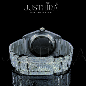 Reloj RLX Totalmente Cubierto de Diamantes Moissanite, Joyería Hiphop, Material de Plata 925, para Regalo de Compromiso, Boda o Aniversario - Product Image 5