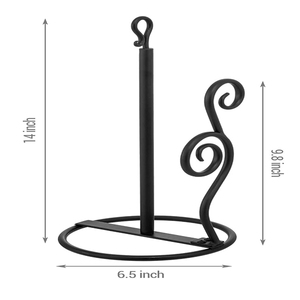 Portaobjetos de Comedor de Metal Negro Mate Estilo Industrial Rústico con Dispensador de Rollo de Papel de Cocina - Product Image 5