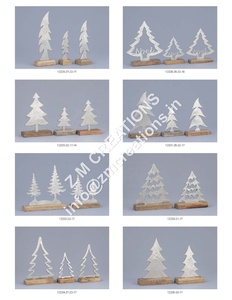 Porte-bougie chauffe-plat en forme d'arbre moderne, fait main, écologique, durable, décoration de table de Noël, centre de table - Product Image 5