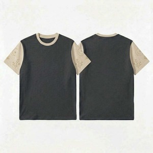 T-shirt pour homme de haute qualité, en tissu épais, uni, à manches courtes, coupe ample, couleur unie, streetwear, t-shirt basique pour homme - Product Image 4