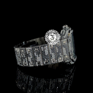 Reloj de Lujo con Diamantes Moissanite de Primera Calidad, Caja Cuadrada, Esfera con Números Romanos para Hombre, Disponible para Exportación desde India - Product Image 2
