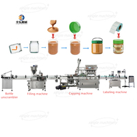 Ligne de remplissage entièrement automatique pour confiture, chocolat, sauce tomate, sauce chili, houmous, pâte, liquide visqueux, sirop, miel en bouteilles et pots