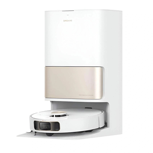 White Robotic <b>Vacuum</b> and Water Bottle Base Station Floor Cleaning <b>Robot</b> with Dust Collection for Home Use - Product Image 3