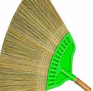Balai en herbe traditionnel écologique, matériau végétal naturel, poils de densité moyenne, léger, sans manche, pour le nettoyage des sols à la maison - Product Image 3