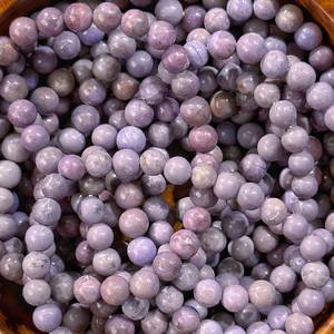 Premium Phosphosiderite Round Gemstone Beads 8mm Lavender Crystal Loose Bead Strand for Handmade Jewelry Making Supplies - Product Image 5