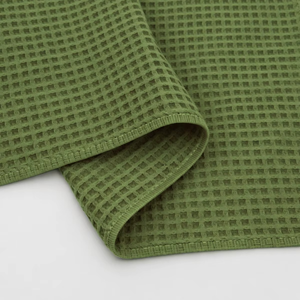 Khakki Textured Waffle Weave 100% Cotton Bath <b>Towel</b> Lightweight Soft - Product Image 5