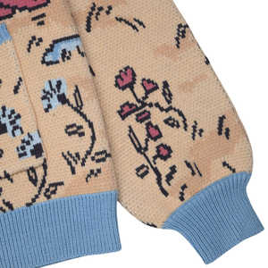 Elegante Suéter Largo con Cuello en V y Botones, Adornado con Cuentas, Transpirable, para Mujer, Prenda de Punto Formal, Clásica, para Invitadas de Boda - Product Image 3