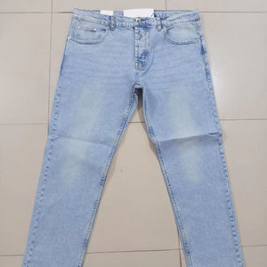 Jean droit personnalisé de haute qualité, vintage, délavé et abîmé, mode streetwear - Product Image 4