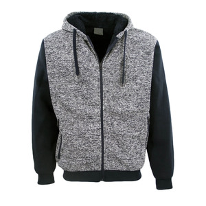 <b>Men</b>’s Two Tone Zip Up Hoodie Premium Melange Cotton Fleece <b>Jacket</b> Casual Streetwear Hooded Sweatshirt with Contrast Sleeves Soft - Product Image 2