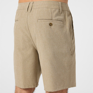 Shorts Bermuda Homme Kaki Uni Taille Haute avec Cordon de Serrage Logo Avant Tissu Oxford Polyester/Coton Séchage Rapide Décontracté - Product Image 5