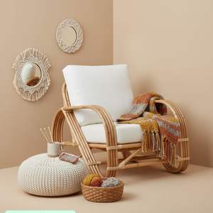 Outdoor Rattan <b>Dining</b> Chairs Natural Handwoven Eco-Friendly Patio Furniture <b>Set</b> Weather Resistant Garden Balcony Living Room Use - Product Image 1