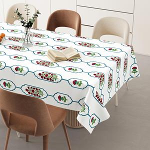 Mantel Rectangular Moderno Hecho a Mano con Estampado de Pato 100% Algodón Ecológico para Mesa de Comedor al por Mayor OEM ODM - Product Image 1