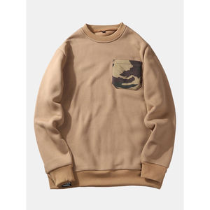 Sweat-shirt en molleton personnalisé 360 GSM pour homme, pull décontracté uni pour l'hiver, respirant, lourd, streetwear, OEM ODM - Product Image 6