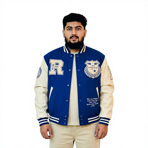 OEM Custom Logo Wool Winter Varsity <b>Jackets</b> Baseball Bomber Leather Letterman Varsity <b>Jackets</b> for Men - Product Image 1