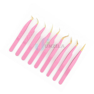 Pince à épiler de précision à pointe fine en acier inoxydable avec poignée confortable, réutilisable pour la séparation, le coiffage et l'application des cils - Product Image 6