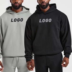 Men's Luxury Quality 100% Cotton Thick Heavy Weight Fleece Regular Fit Hip-hop Custom Pullover <b>Hoodie</b> Winter Digital <b>Plain</b> Dyed - Product Image 2
