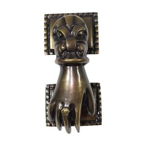 Timbre de puerta antiguo con cabeza de león, de hierro fundido, elegante. - Product Image 4