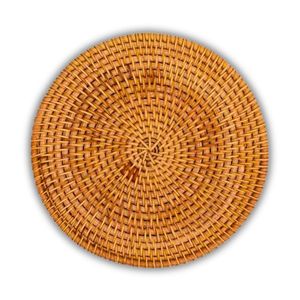 Platos de Mimbre Tejido de Moda, Manteles Individuales Rústicos para Decoración del Hogar y Vajilla - Product Image 1