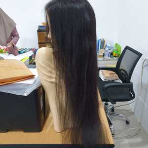 100% humain Remy cheveux frontal dentelle perruque cuticule aligné indonésien naturel cheveux raides longs asiatique vierge cheveux couleur naturelle