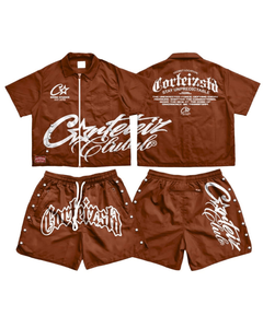 Conjunto de 2 Piezas de Ropa Urbana de Verano para Hombre, Estampado, Transpirable, 100% Algodón, Camiseta Holgada y Pantalones Cortos, Estilo Hip Hop - Product Image 1
