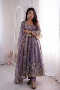 Designer Anarkali Suit for Women Embroidered Party Wear Salwar Kameez with Dupatta Wedding Festive Indian Ethnic <b>Dress</b> - Product Image 2