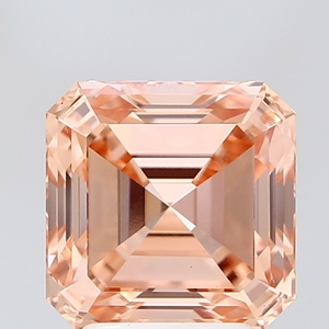 Diamant de laboratoire taille Asscher 3,50 ct, couleur Orange Brunâtre Intense Fantaisie, VS1, certifié IGI, CVD, diamant en vrac, vente en gros - Product Image 1
