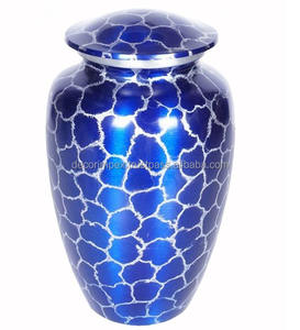 La urna de cremación púrpura Premium Choice con una banda plateada es un contenedor decorativo para cenizas humanas - Product Image 6