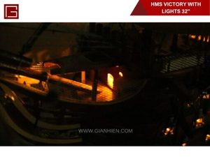 GIA NHIEN CO. LTD Vietnam HMS VICTORY WITH <b>LIGHTS</b> Handmade Wooden Model Ship with LED <b>Lights</b> Maritime Decoration TS0001WL-80 - Product Image 4