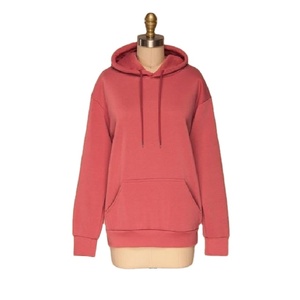 Sweats à capuche surdimensionnés 100% coton pour femmes Logo personnalisé sweats unis brodés Style long essentiel pour l'hiver BD - Product Image 1