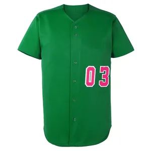 เสื้อเจอร์ซีย์ใส่เล่นเบสบอลสำหรับผู้ชายเสื้อเบสบอลพิมพ์ลายปักลาย - Product Image 4