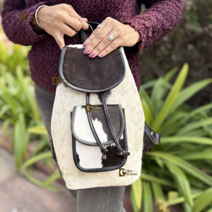 Mochila de estilo occidental de piel de vaca auténtica, mochilas escolares impermeables multiusos Unisex, producto a granel al por mayor de moda - Product Image 1