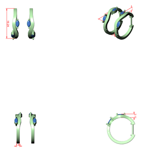 Marquise Oval Diamond Earrings <b>Gold</b> Color Hoop Earrings for Women Everyday Wear - Product Image 5