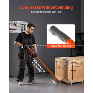 Carrello a leva in acciaio al carbonio con capacità di carico di 5000 kg, barra a leva da 170 cm con ruote per pallet di grandi dimensioni, stile a scalpello - Product Image 5