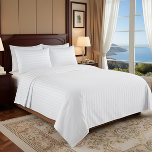 Juego de Sábanas de Microfibra TC Estándar de 125 g/m² con Rayas, Tamaño Individual, para Hogar y Hotel, Ropa de Cama Elegante para Hotel y Hogar - Product Image 3