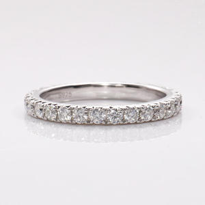 Diamond <b>Wedding</b> Ring Band 10K 14K 18K Gold 2mm DEF VS Round Cut Loose Lab Grown Diamond Half Eternity Ring Best Price wholesale - Product Image 1