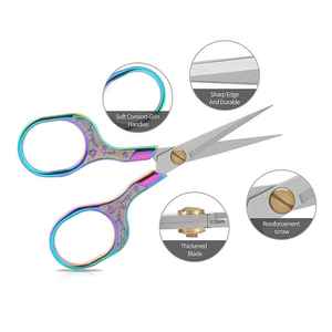 Stainless Steel <b>Sewing</b> Embroidery <b>Scissors</b> Cutter Colorful Custom Logo Color Embroidery Shears - Product Image 2